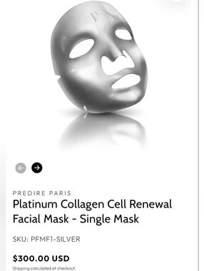 Predire: Platinum Collagen Cell Renewal Single Facial Mask